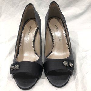 Brand New Open Toe Fancy Gray Heels
